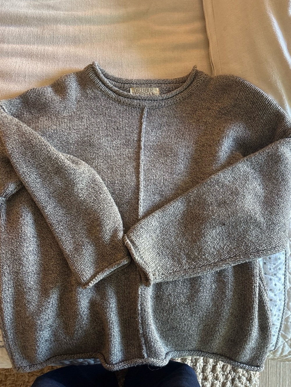 Debbie Morgan Gray Crewneck Women's Sweater